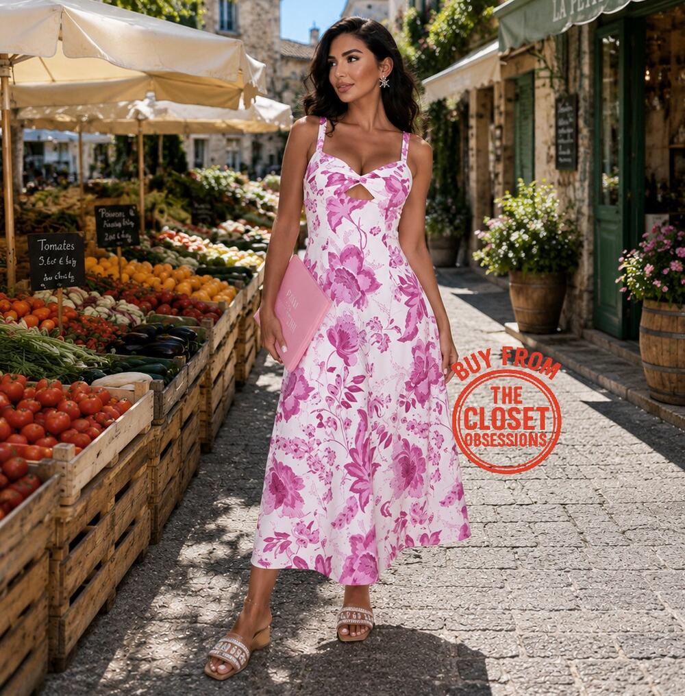 ZARA Pink Floral Embroidered Midi Dress NWT | Euro Summer Romantic Dress